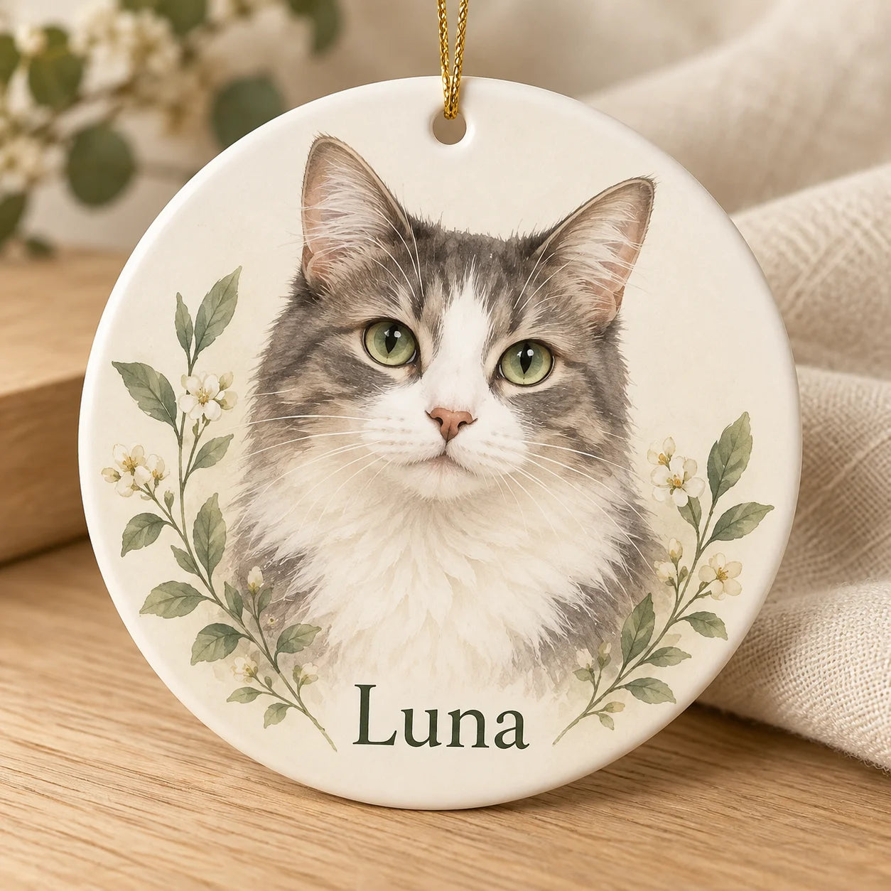 Everyday Pet Portrait Ornament — illustrative product mockup