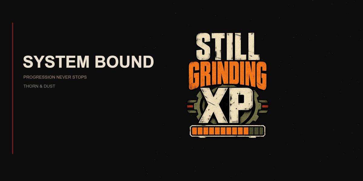 System Bound original LitRPG inspired merch collection by THORN & DUST