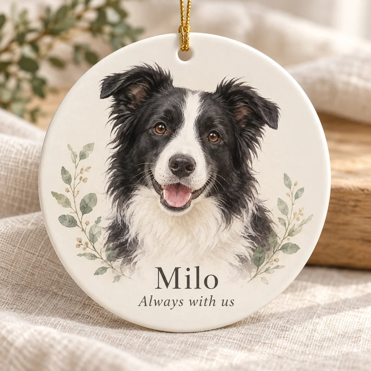Always With Us Pet Memorial Ornament — illustrative product mockup